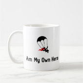 Mit Fallschirm abspringenheld Kaffeetasse (Links)