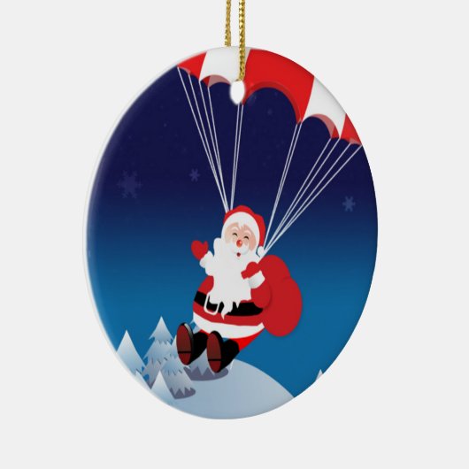 Mit Fallschirm abspringensankt Keramikornament (Rechts)