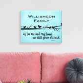 Mit Familienname; wie ich und mein Haus Bibelverse Leinwanddruck (Insitu (Wohnzimmer))