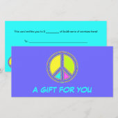 Mit Farben ausgefülltes FRIEDENSzeichen 1 (Vorne/Hinten)