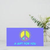 Mit Farben ausgefülltes FRIEDENSzeichen 1 (Stehend Vorderseite)