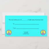 Mit Farben ausgefülltes FRIEDENSzeichen 1 (Rückseite)