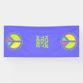 Mit Farben ausgefülltes FRIEDENSzeichen 1 Banner (Horizontal)
