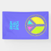 Mit Farben ausgefülltes FRIEDENSzeichen 1 Banner (Horizontal)