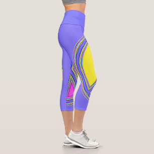 Mit Farben ausgefülltes FRIEDENSzeichen 1 Capri Leggings