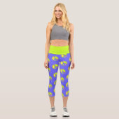 Mit Farben ausgefülltes FRIEDENSzeichen 1 Capri Leggings (Vorderseite)