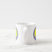 Mit Farben ausgefülltes FRIEDENSzeichen 1 Espressotasse (Rückseite)