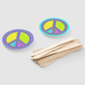 Mit Farben ausgefülltes FRIEDENSzeichen 1 Fächer (Non-assembled)