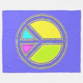 Mit Farben ausgefülltes FRIEDENSzeichen 1 Fleecedecke (Vorderseite (Horizontal))
