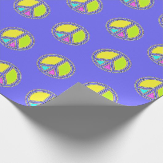 Mit Farben ausgefülltes FRIEDENSzeichen 1 Geschenkpapier (Ecke)