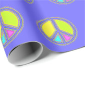 Mit Farben ausgefülltes FRIEDENSzeichen 1 Geschenkpapier (Rolleneckpunkt)