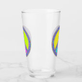 Mit Farben ausgefülltes FRIEDENSzeichen 1 Glas (Links)