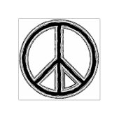 Mit Farben ausgefülltes FRIEDENSzeichen 1 Gummistempel (Prägung)