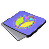 Mit Farben ausgefülltes FRIEDENSzeichen 1 Laptopschutzhülle (Vorne Knopf)