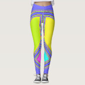 Mit Farben ausgefülltes FRIEDENSzeichen 1 Leggings (Vorderseite)