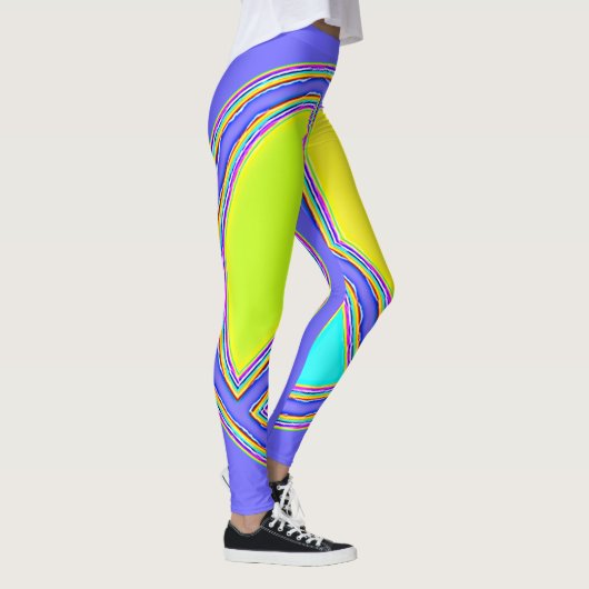 Mit Farben ausgefülltes FRIEDENSzeichen 1 Leggings (Rechts)