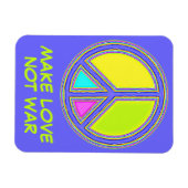 Mit Farben ausgefülltes FRIEDENSzeichen 1 Magnet (Horizontal)