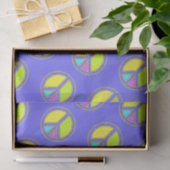 Mit Farben ausgefülltes FRIEDENSzeichen 1 Seidenpapier (Geschenk)