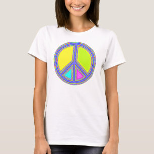 Mit Farben ausgefülltes FRIEDENSzeichen 1 T-Shirt