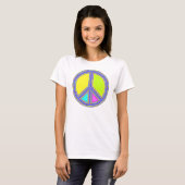Mit Farben ausgefülltes FRIEDENSzeichen 1 T-Shirt (Vorne ganz)