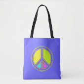 Mit Farben ausgefülltes FRIEDENSzeichen 1 Tasche (Vorderseite)