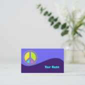 Mit Farben ausgefülltes FRIEDENSzeichen 1 Visitenkarte (Stehend Vorderseite)