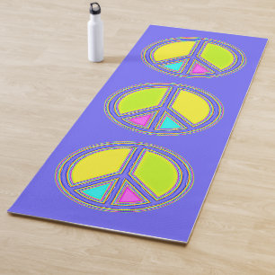 Mit Farben ausgefülltes FRIEDENSzeichen 1 Yogamatte