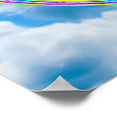 Mit Farben gefülltes PEACE-Zeichen 1 Poster (Ecke)
