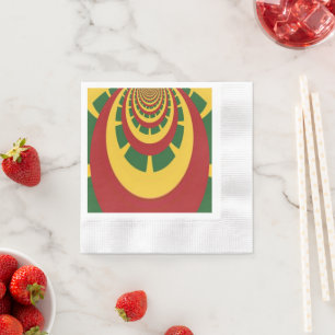 Mit Farben Rot Golden Grün feiern Serviette