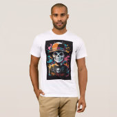 💀 mit farbigem Hut💀 T-Shirt (Vorne ganz)
