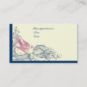 Mit Federn versehene Fantasie Terminkarte (Rückseite)