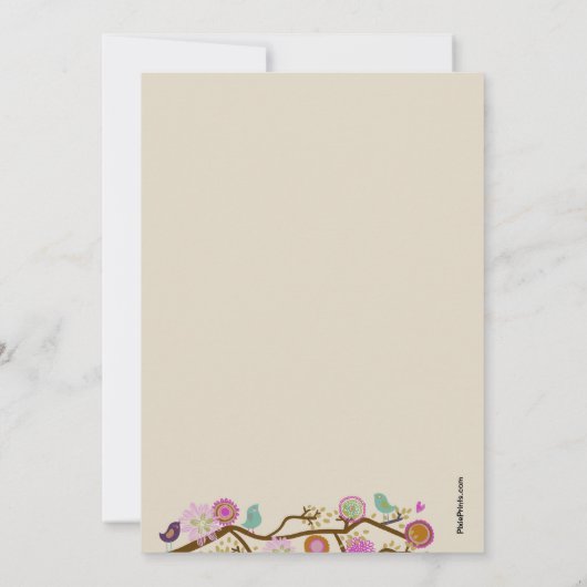 Mit Federn versehene Freund-Fall-Einladung Einladung (Rückseite)