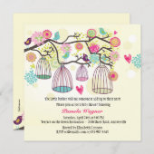 Mit Federn versehene Freund-Frühlings-Einladung Einladung (Vorne/Hinten)