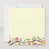 Mit Federn versehene Freund-Frühlings-Einladung Einladung (Rückseite)