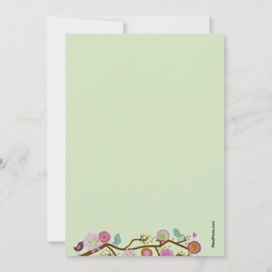 Mit Federn versehene Freund-(tadellose) Einladung (Rückseite)