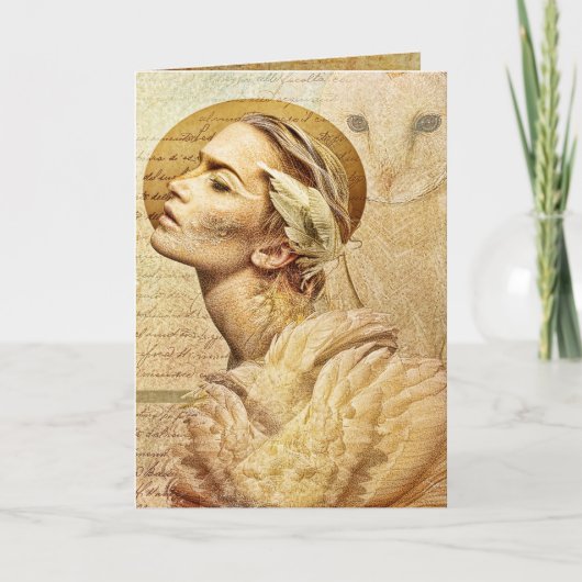 mit Federn versehene Freundgrußkarte Karte (Vorderseite)