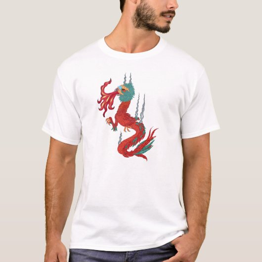 mit Federn versehener Drache T-Shirt (Vorderseite)