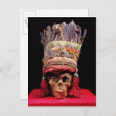 Mit Federn versehener Kopfschmuck auf einem Postkarte (Vorne/Hinten)