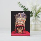 Mit Federn versehener Kopfschmuck auf einem Postkarte (Stehend Vorderseite)