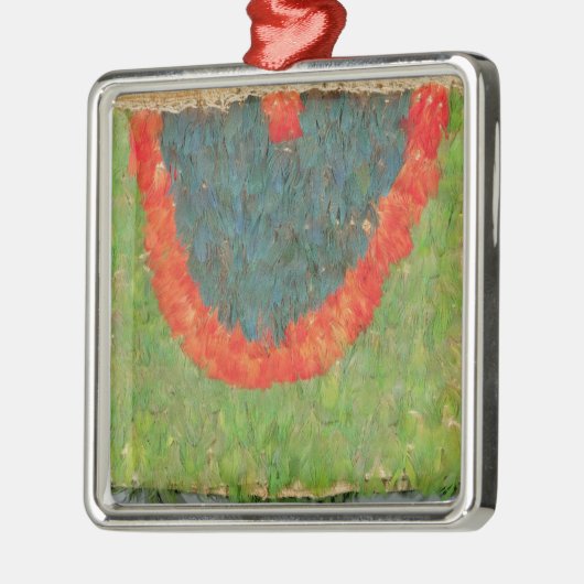 Mit Federn versehenes Kap Silbernes Ornament (Links)