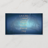 Mit Federn versehenes Visitenkarte (Rückseite)