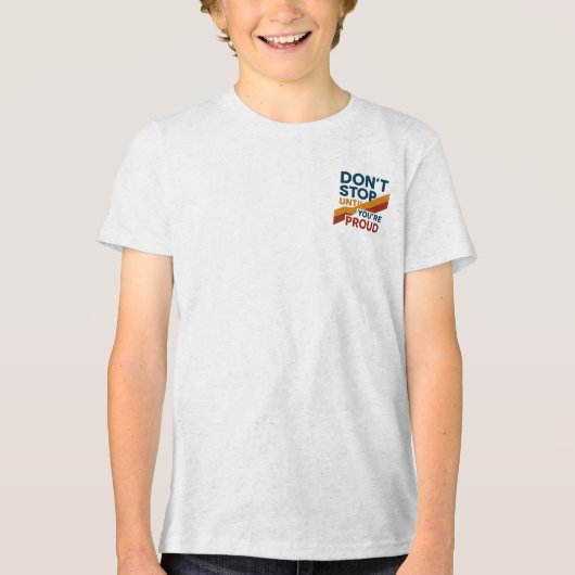 Mit Feuer gespeist Tri-Blend Shirt (Vorderseite)