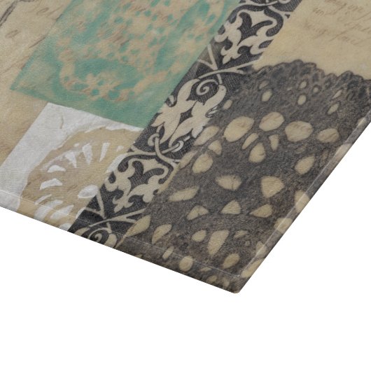 Mit Filigran geschmückt u. Schlüssel II Schneidebrett (Ecke)