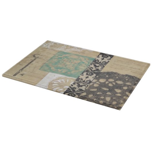 Mit Filigran geschmückt u. Schlüssel II Schneidebrett (Ecke)