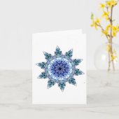 Mit Filigran geschmückte Stern-Mandala, Karte (Gelbe Blume)