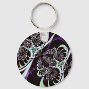 Mit Filigran geschmücktes Fraktal Schlüsselanhänger