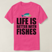 Mit Fisch 2 ist das Leben besser T-Shirt (Design vorne)