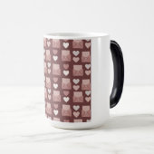 mit fliegenden Herzen, Liebe-Umschlägen und Handy Verwandlungstasse (VorderseiteRechts)