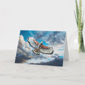 mit Flügeln als Adler - Dankeskarte (Vorderseite)