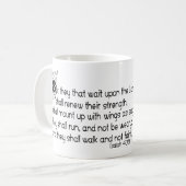 Mit Flügeln als Adler Kaffeetasse (Vorderseite Links)